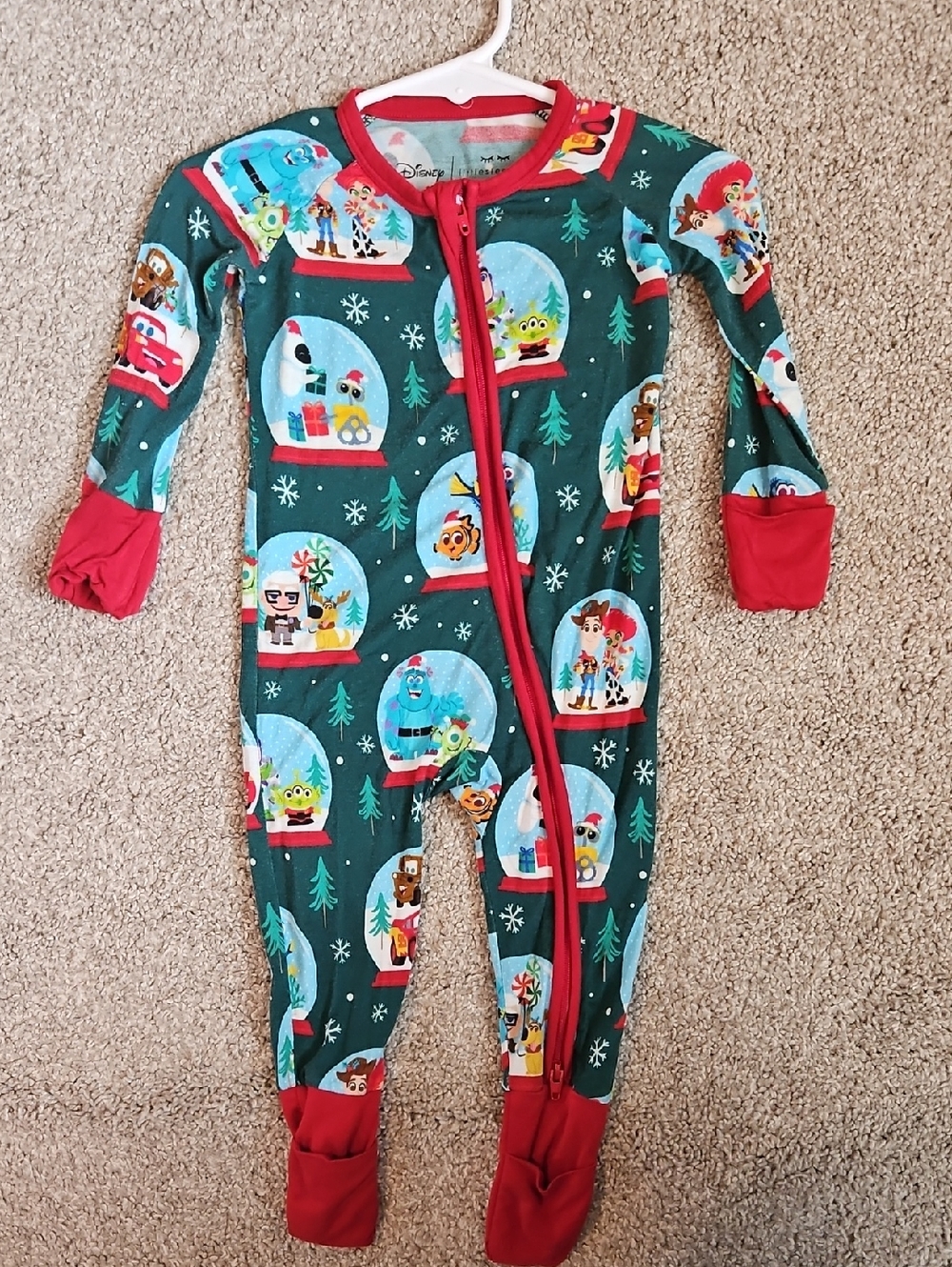 Little Sleepies Disney Pixar Christmas Bamboo Zippy 3-6M Holiday